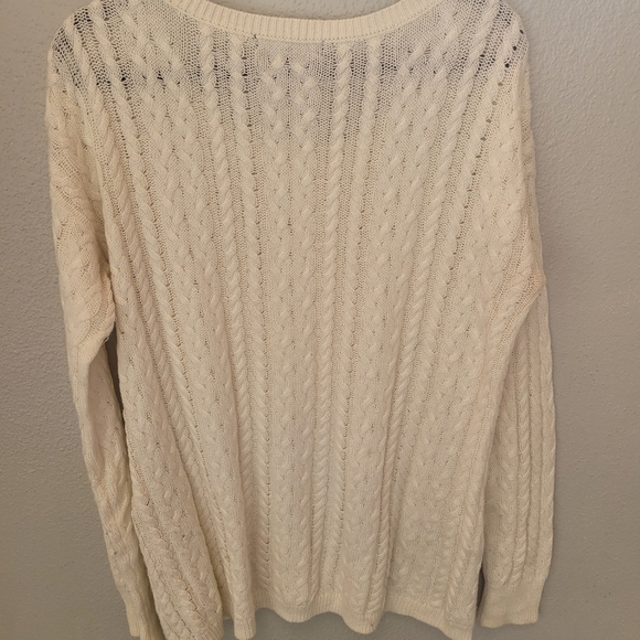 American Eagle Outfitters Lightweight Sweater Cream Color Size Medium - Picture 5 of 5
